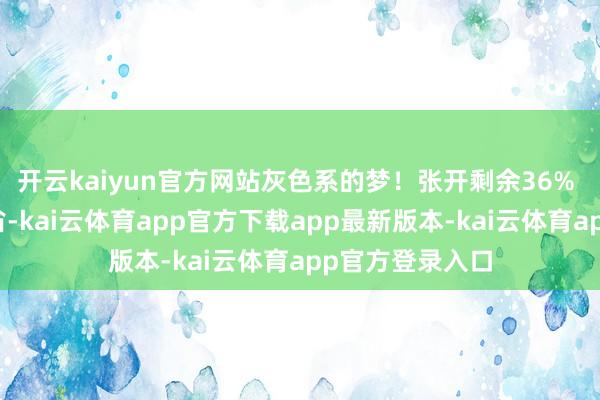 开云kaiyun官方网站灰色系的梦！张开剩余36% 发布于：广东省-kai云体育app官方下载app最新版本-kai云体育app官方登录入口