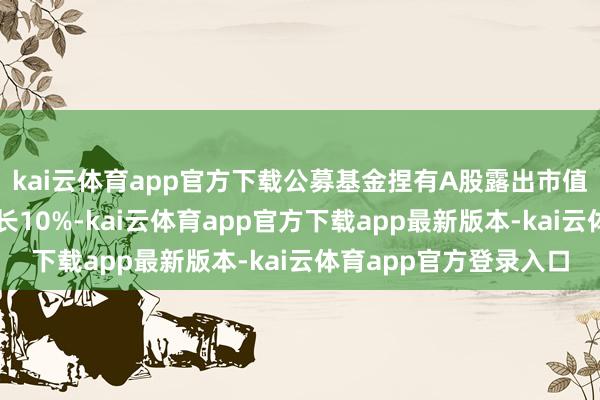 kai云体育app官方下载公募基金捏有A股露出市值以前三年每年至少增长10%-kai云体育app官方下载app最新版本-kai云体育app官方登录入口