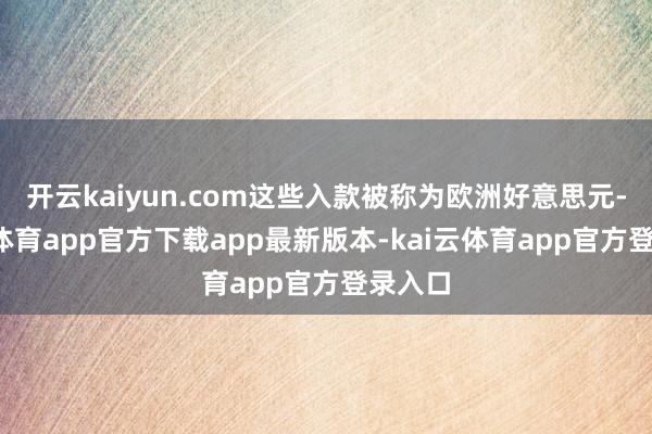 开云kaiyun.com这些入款被称为欧洲好意思元-kai云体育app官方下载app最新版本-kai云体育app官方登录入口