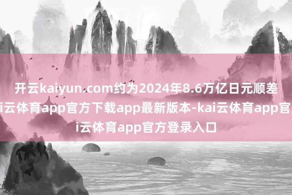 开云kaiyun.com约为2024年8.6万亿日元顺差的70%-kai云体育app官方下载app最新版本-kai云体育app官方登录入口