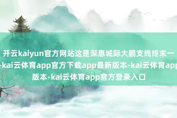 开云kaiyun官方网站这是深惠城际大鹏支线终末一座封顶的车站-kai云体育app官方下载app最新版本-kai云体育app官方登录入口
