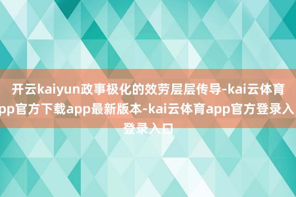 开云kaiyun政事极化的效劳层层传导-kai云体育app官方下载app最新版本-kai云体育app官方登录入口