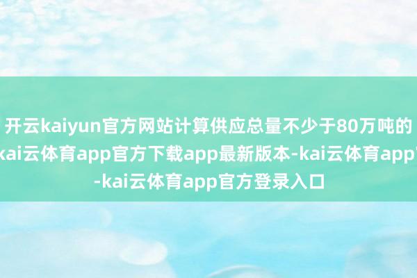 开云kaiyun官方网站计算供应总量不少于80万吨的电解液产物-kai云体育app官方下载app最新版本-kai云体育app官方登录入口